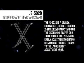 JS-502D Double Brace X-Style Keyboard Stand