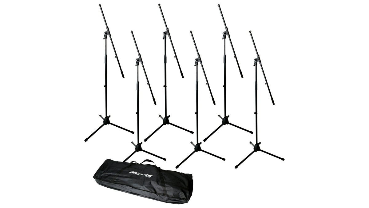 JS-MCFB6PK 6-Pack Tripod Mic Stand Bundle